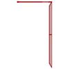 vidaXL Walk-in Shower Wall with Clear ESG Glass Red 80x195 cm