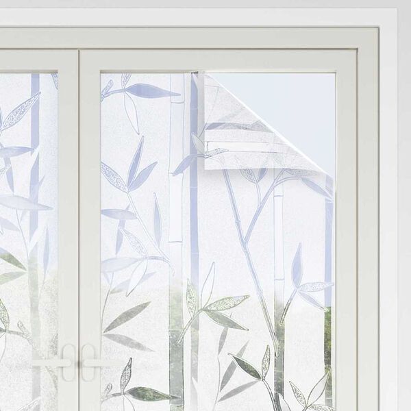 vidaXL Static Window Film Bamboo Pattern 60 x 500 cm PVC