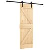vidaXL Sliding Door 70 x 210 cm Solid Pine Wood (Untreated)