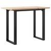 vidaXL Dining Table O-Frame 100x50x75.5 cm Solid Wood Pine and Steel
