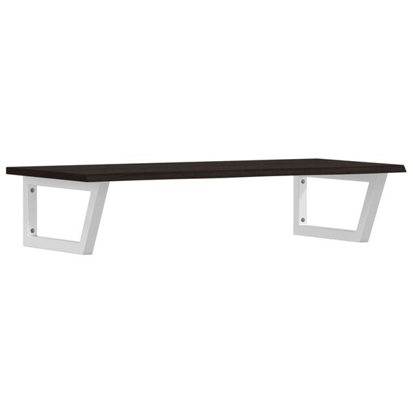 vidaXL Basin Shelf Wall Mounted Steel and Solid Wood Oak