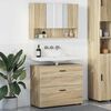 vidaXL Bathroom Furniture Set with Drawer with Shelf 2 pcs Sonoma Oak