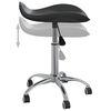 vidaXL Salon Spa Stool Black Faux Leather