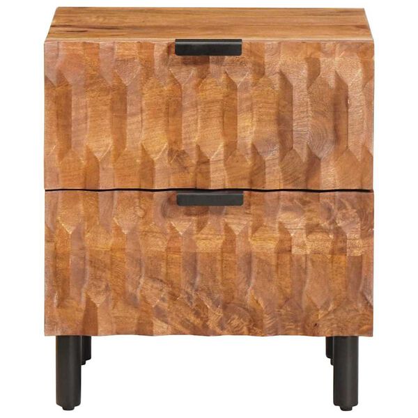 vidaXL Bedside Cabinet Brown 40 x 33 x 46 cm Solid Mango Wood