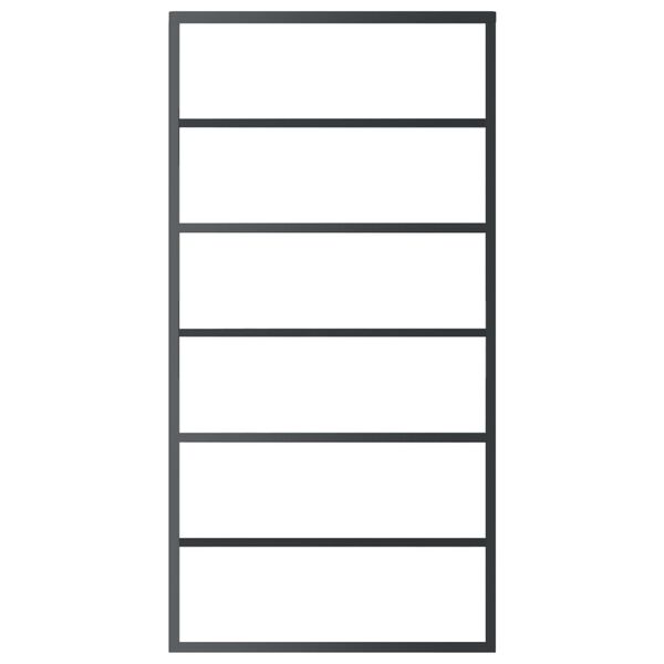 vidaXL Sliding Door with Hardware Set ESG Glass&Aluminium 102x205 cm