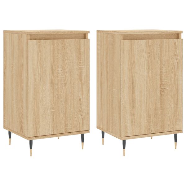 vidaXL Sideboards 2 pcs Sonoma Oak 40x35x70 cm Engineered Wood