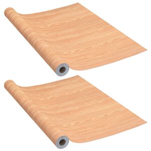vidaXL Self-adhesive Door Films 2 pcs Ahorn 210x90 cm PVC