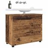 vidaXL Bathroom Cabinet with Drawer Old Wood 76.5 x 35 x 64 cm