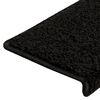 vidaXL Stair Mats 10 pcs 65x21x4 cm Black Rectangular Edge