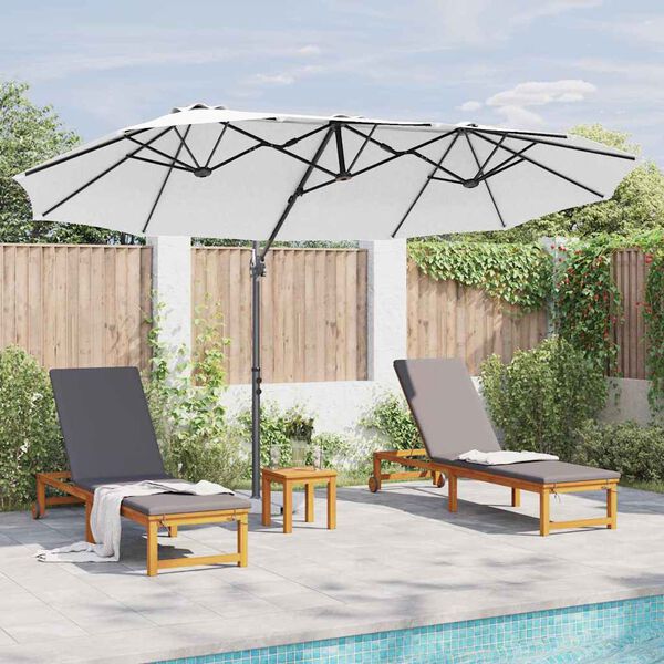 vidaXL Garden Cantilever Parasol Sand 372 x 198 x 243 cm