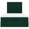 vidaXL Ottoman Bed with Mattresses Dark Green 120x200cm Velvet