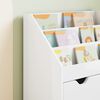 vidaXL Kids Bookshelf with Drawer High Gloss White 60 x 29.5 x 69 cm