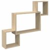 vidaXL Wall Shelf Wall-Mounted Brown 91.5 x 15 x 76 cm Engineered Wood
