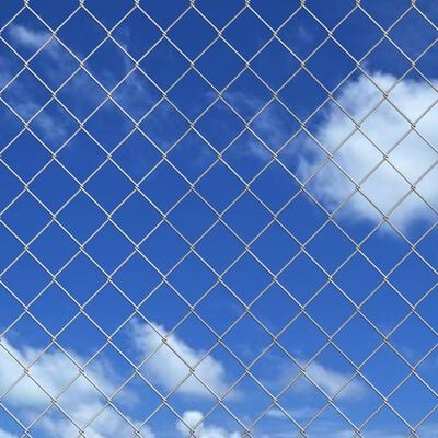 vidaXL Chain Link Fence with Posts Spike Galvanised Steel 15x1.25 m