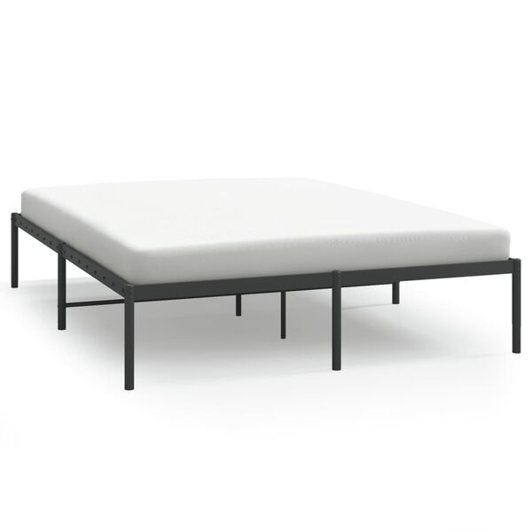vidaXL Metal Bed Frame without Mattress Black 160x200cm