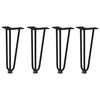 vidaXL Hairpin Legs for Coffee Table 4 pcs Black 30 cm Solid Steel