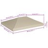 vidaXL Gazebo Top Cover 310 g/m² 4x3 m Beige