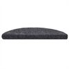vidaXL Stair Mats Self-adhesive 10 pcs 56x17x3 cm Dark Grey Half Round