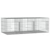vidaXL 3-Panel Rabbit Cage 163x79x54 cm Galvanised Iron