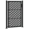 vidaXL Garden Gate Black 100x150 cm Steel Cross Design