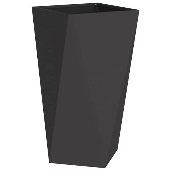 vidaXL Planter Black 40 x 40 x 75 cm Steel