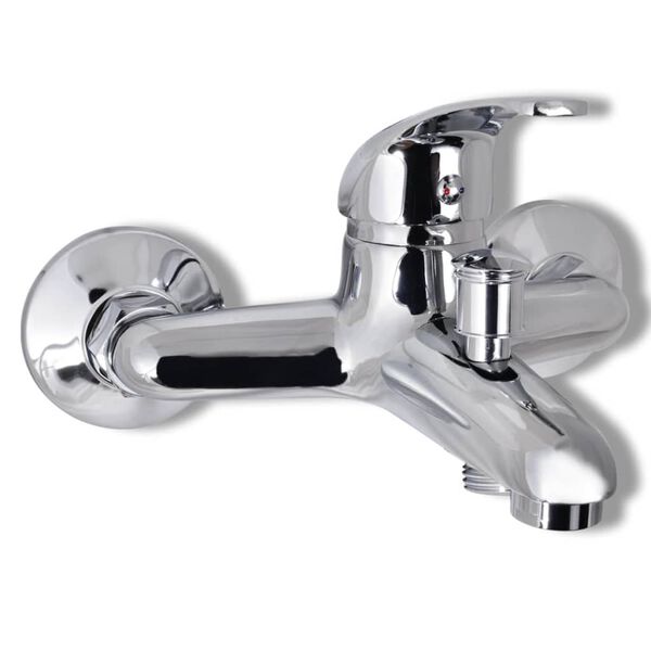 vidaXL Bath Shower Mixer Tap Kit Chrome
