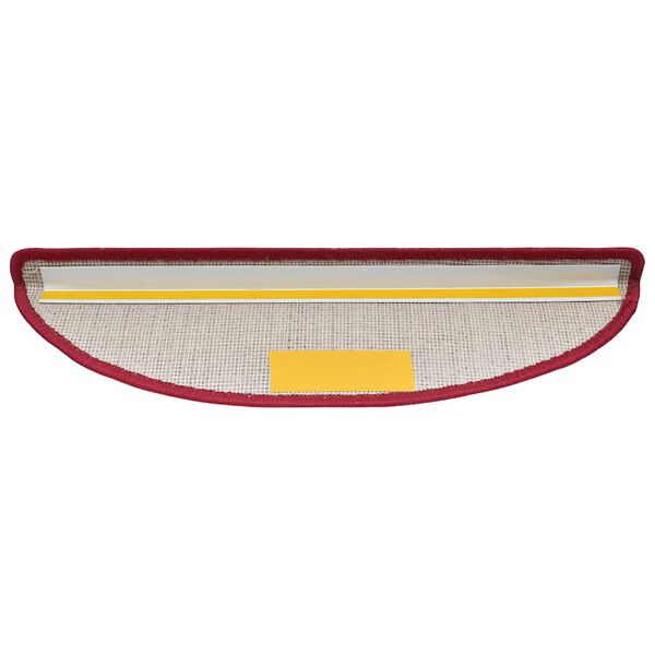 vidaXL Stair Mats 20 pcs 56x17x3 cm Red Half Round