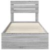 vidaXL Bed Frame with Drawer with Headboard Manual Engineered Wood