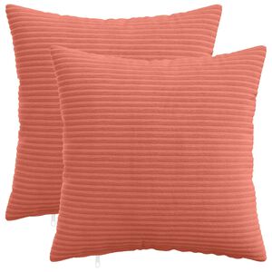 vidaXL Cushion Cover 2 pcs HEERLEN Red Orange 40 x 40 cm Corduroy
