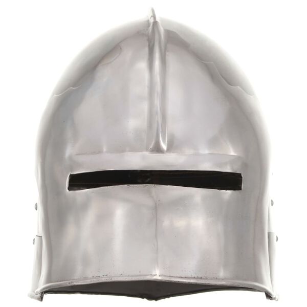 vidaXL Medieval Knight Helmet Antique Replica LARP Silver Steel