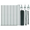 vidaXL Welded Wire Fence with Concrete Base 25 x 0.6 m Green Mesh