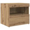 vidaXL Bedside Cabinet Artisan Oak 50 x 40 x 45 cm Engineered Wood