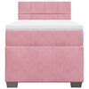 vidaXL Box Spring Bed with Mattress Pink 80x200 cm Velvet