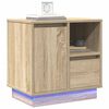 vidaXL Bedside Cabinet Sonoma Oak 50 x 34.5 x 50 cm Engineered wood