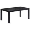 vidaXL Dining Table Black 180x90x76 cm Solid Mango Wood