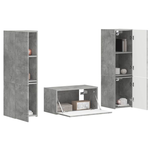 vidaXL TV Cabinet Set 5 pcs Concrete Grey Engineered Wood