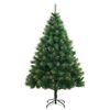 vidaXL Artificial Hinged Christmas Tree with Stand 180 cm