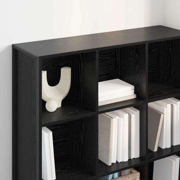 vidaXL Book Cabinet Black Oak 99.5 x 30 x 108.5 cm Engineered Wood