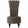 vidaXL Slipper Chair Dark Grey 56.5 x 70 x 110 cm Faux Suede Leather