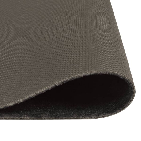 vidaXL Kitchen Rug Washable Cooking Black 60x180 cm Velvet