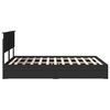 vidaXL Storage Bed with Headboard Black 150 x 200 cm Engineered Wood