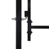 vidaXL Fence Gate Boxtel Single Door with Spike Top Steel 1x2 m Black