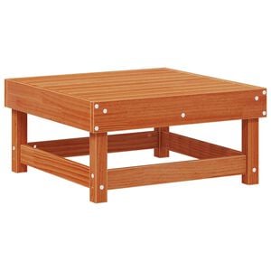 vidaXL Garden Footrest Solid Pine Wood Wax Brown 61 x 60.5 x 30 cm