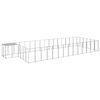 vidaXL Dog Kennel Silver 26,62 m&sup2; Steel