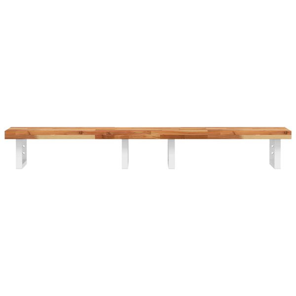 vidaXL Basin Shelf Wall Mounted Steel and Solid Wood Acacia