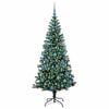 vidaXL Artificial Pre-lit Christmas Tree Green 180 cm PVC