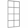 vidaXL Sliding Door with Hardware Set Black 102.5x205 cm ESG Glass