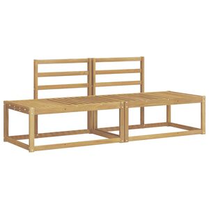 vidaXL Outdoor Sofa Set 2 pcs White Solid Acacia Wood