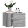 vidaXL Wall-mounted Bedside Cabinet Grey Sonoma 45x30x35 cm