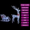 vidaXL Reindeer Pull Sleigh Cold white 70 x 26 x 128.5 cm Acrylic